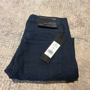 Veronica Beard Men's Slim Straight Jeans - Navy